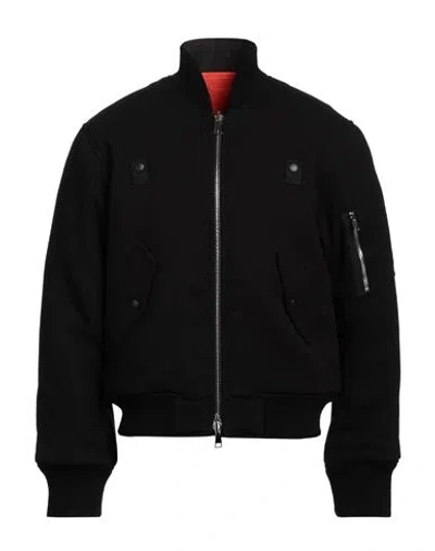 Roberto Collina Man Jacket Black Size 44 Polyester, Viscose, Elastane