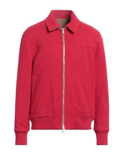 Roberto Collina Man Jacket Red Size 42 Polyester, Viscose, Elastane