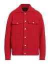 Roberto Collina Man Jacket Red Size 42 Wool, Cashmere
