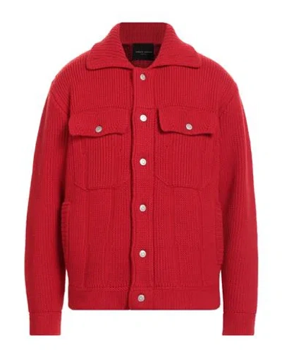 Roberto Collina Man Jacket Red Size 42 Wool, Cashmere