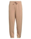 Roberto Collina Man Pants Camel Size 34 Merino Wool, Cashmere In Sand