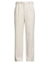 Roberto Collina Man Pants Cream Size 32 Polyester, Viscose, Elastane In White