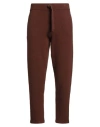 Roberto Collina Man Pants Dark Brown Size 32 Merino Wool, Cashmere In Brown