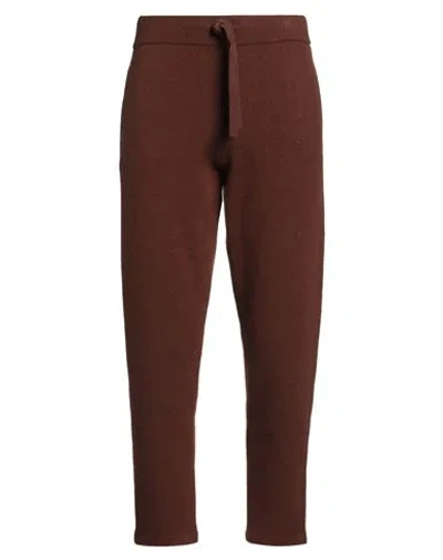 Roberto Collina Man Pants Dark Brown Size 32 Merino Wool, Cashmere