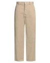 Roberto Collina Man Pants Sand Size 38 Polyester, Linen, Cotton In Nude