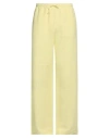 Roberto Collina Man Pants Yellow Size M Viscose, Linen