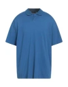 Roberto Collina Man Polo Shirt Blue Size 44 Cotton