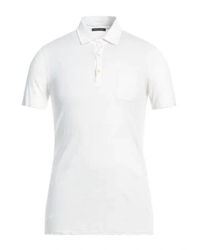 Roberto Collina Man Polo Shirt Cream Size 38 Linen In White