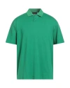 Roberto Collina Man Polo Shirt Green Size 40 Cotton