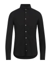 Roberto Collina Man Shirt Black Size 38 Cotton In Black