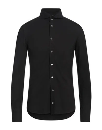 Roberto Collina Man Shirt Black Size 38 Cotton