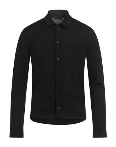Roberto Collina Man Shirt Black Size 38 Wool