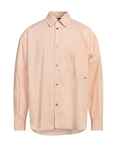 Roberto Collina Man Shirt Blush Size 38 Cotton In Pink