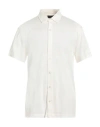 Roberto Collina Man Shirt Cream Size 42 Cotton In White
