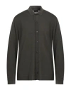 Roberto Collina Man Shirt Dark Green Size 44 Merino Wool