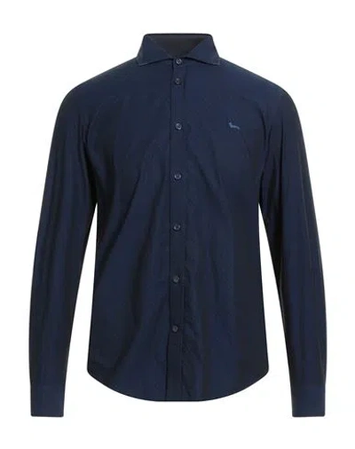 Roberto Collina Man Shirt Navy Blue Size S Cotton