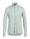 Roberto Collina Man Shirt Sage Green Size 38 Cotton