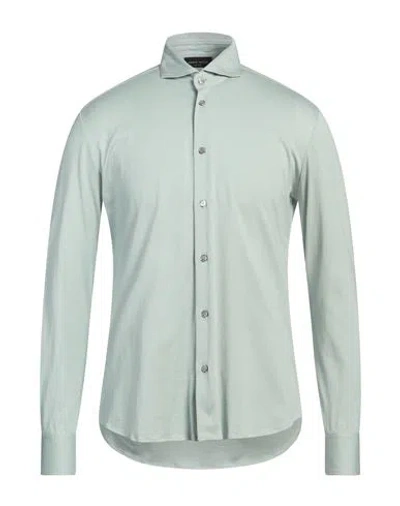 Roberto Collina Man Shirt Sage Green Size 38 Cotton