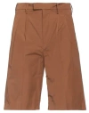 Roberto Collina Man Shorts & Bermuda Shorts Brown Size 32 Polyester, Cotton