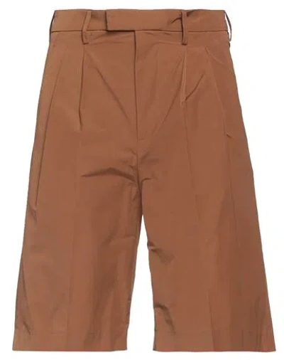 Roberto Collina Man Shorts & Bermuda Shorts Brown Size 32 Polyester, Cotton