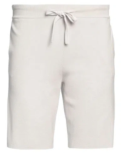Roberto Collina Man Shorts & Bermuda Shorts Light Grey Size 32 Cotton, Nylon, Elastane