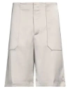 Roberto Collina Man Shorts & Bermuda Shorts Light Grey Size 36 Polyester