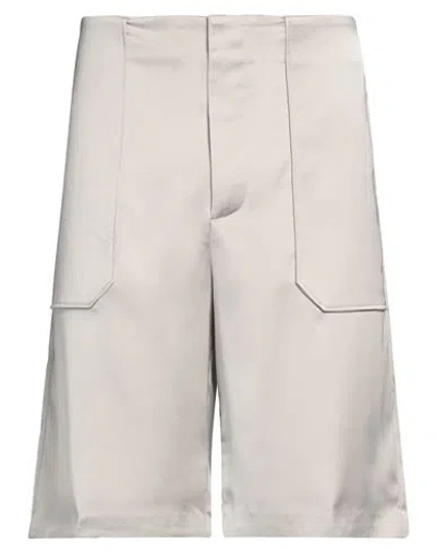 Roberto Collina Man Shorts & Bermuda Shorts Light Grey Size 36 Polyester