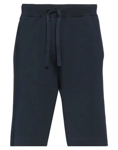 Roberto Collina Man Shorts & Bermuda Shorts Navy Size 38 Cotton, Nylon, Elastane In Navy Blue