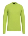 Roberto Collina Man Sweater Acid Green Size 44 Cotton, Nylon, Elastane