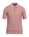 Roberto Collina Man Sweater Antique Rose Size 42 Cotton, Viscose In Pink
