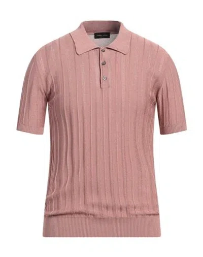 Roberto Collina Man Sweater Antique Rose Size 42 Cotton, Viscose In Pink