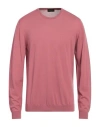 Roberto Collina Man Sweater Pastel Pink Size 44 Cotton