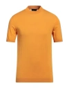 Roberto Collina Man Sweater Apricot Size 38 Cotton In Orange