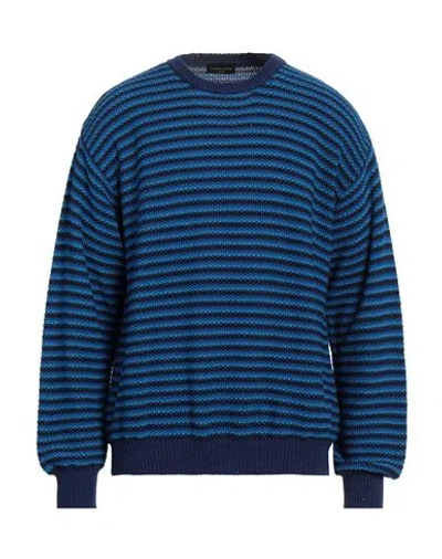 Roberto Collina Man Sweater Azure Size 44 Cotton In Blue