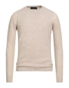 Roberto Collina Man Sweater Beige Size 42 Cashmere, Silk, Polyester