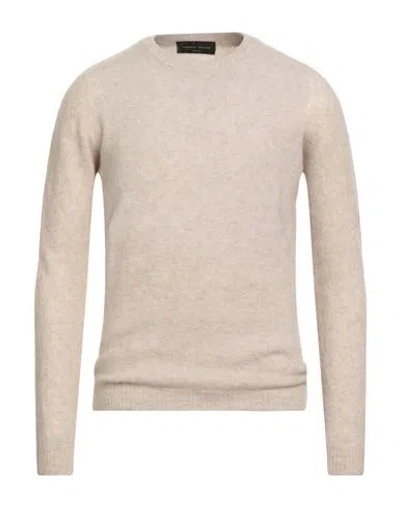 Roberto Collina Man Sweater Beige Size 42 Cashmere, Silk, Polyester