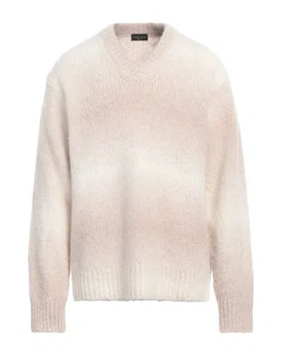 Roberto Collina Man Sweater Beige Size 46 Baby Alpaca Wool, Nylon