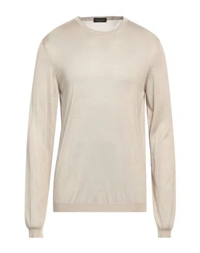 Roberto Collina Man Sweater Beige Size 46 Merino Wool, Silk
