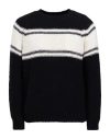 Roberto Collina Man Sweater Black Size 38 Baby Alpaca Wool, Nylon, Wool