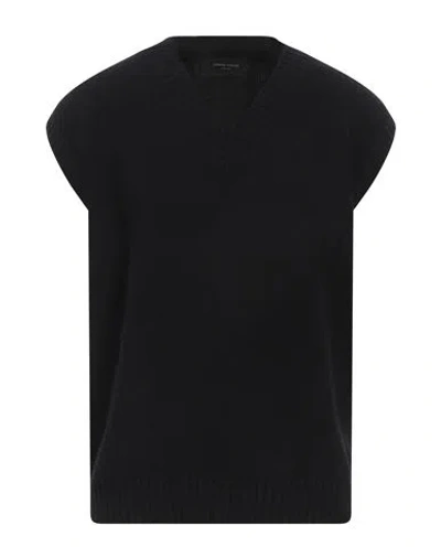 Roberto Collina Man Sweater Black Size 38 Merino Wool, Cashmere