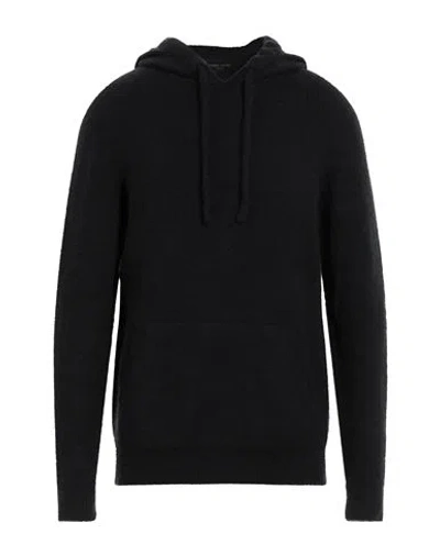 Roberto Collina Man Sweater Black Size 40 Cotton, Nylon, Elastane