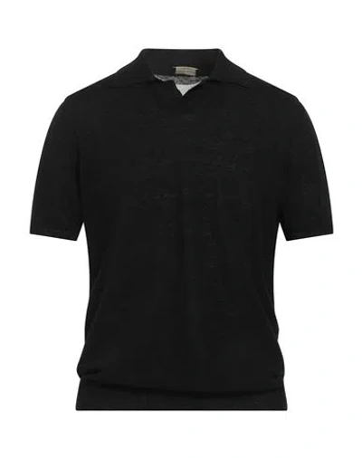 Roberto Collina Man Sweater Black Size 40 Linen In Black