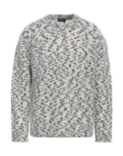 Roberto Collina Man Sweater Black Size 40 Mohair Wool, Nylon, Wool, Elastane In Black