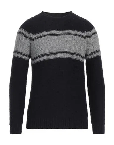 Roberto Collina Man Sweater Black Size 40 Baby Alpaca Wool, Nylon, Wool In Black
