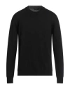 Roberto Collina Round Collar Long Sleeve Sweater In Black