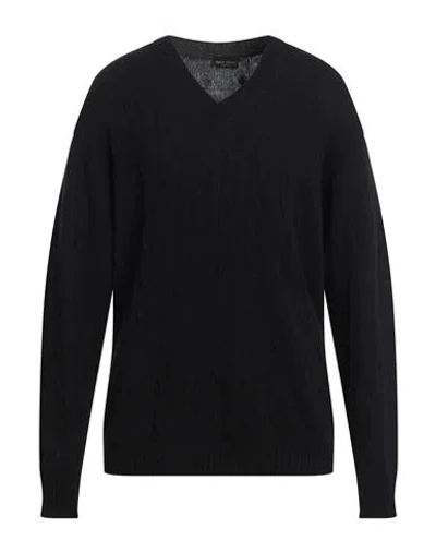 Roberto Collina Man Sweater Black Size 42 Merino Wool, Cashmere