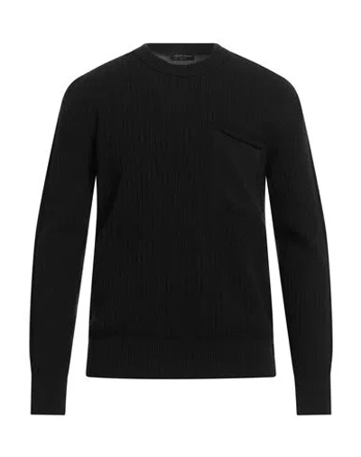 Roberto Collina Man Sweater Black Size 42 Wool, Cashmere
