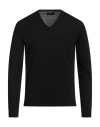 Roberto Collina Man Sweater Midnight Blue Size 44 Merino Wool In Black