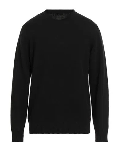 Roberto Collina Man Sweater Black Size 44 Merino Wool, Cashmere