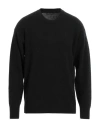 Roberto Collina Man Sweater Black Size 46 Cashmere, Silk, Polyester In Black